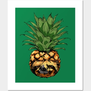 PINEAPPLE SLOTH Posters and Art